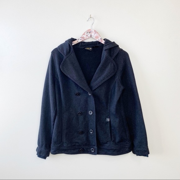 MOUNTAIN HARDWEAR Grettana Gray Peacoat Hoodie Jacket! Medium - Picture 2 of 10